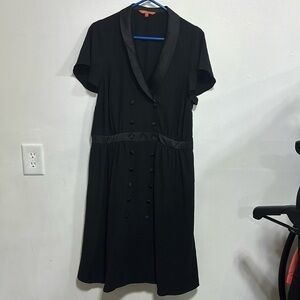 MODCLOTH black slip over lined stunning stretchy dress size 1X